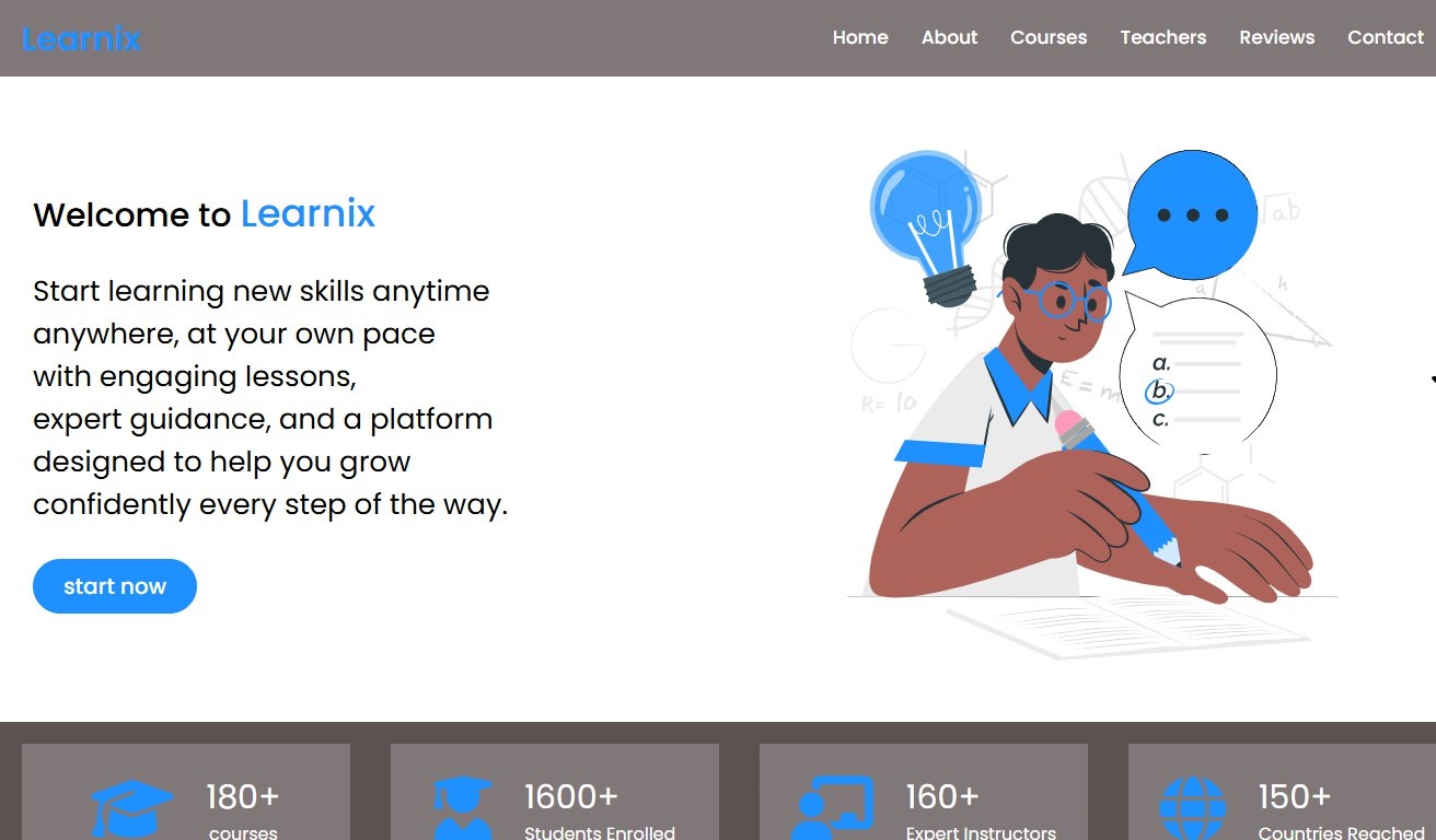 image of learnix website
